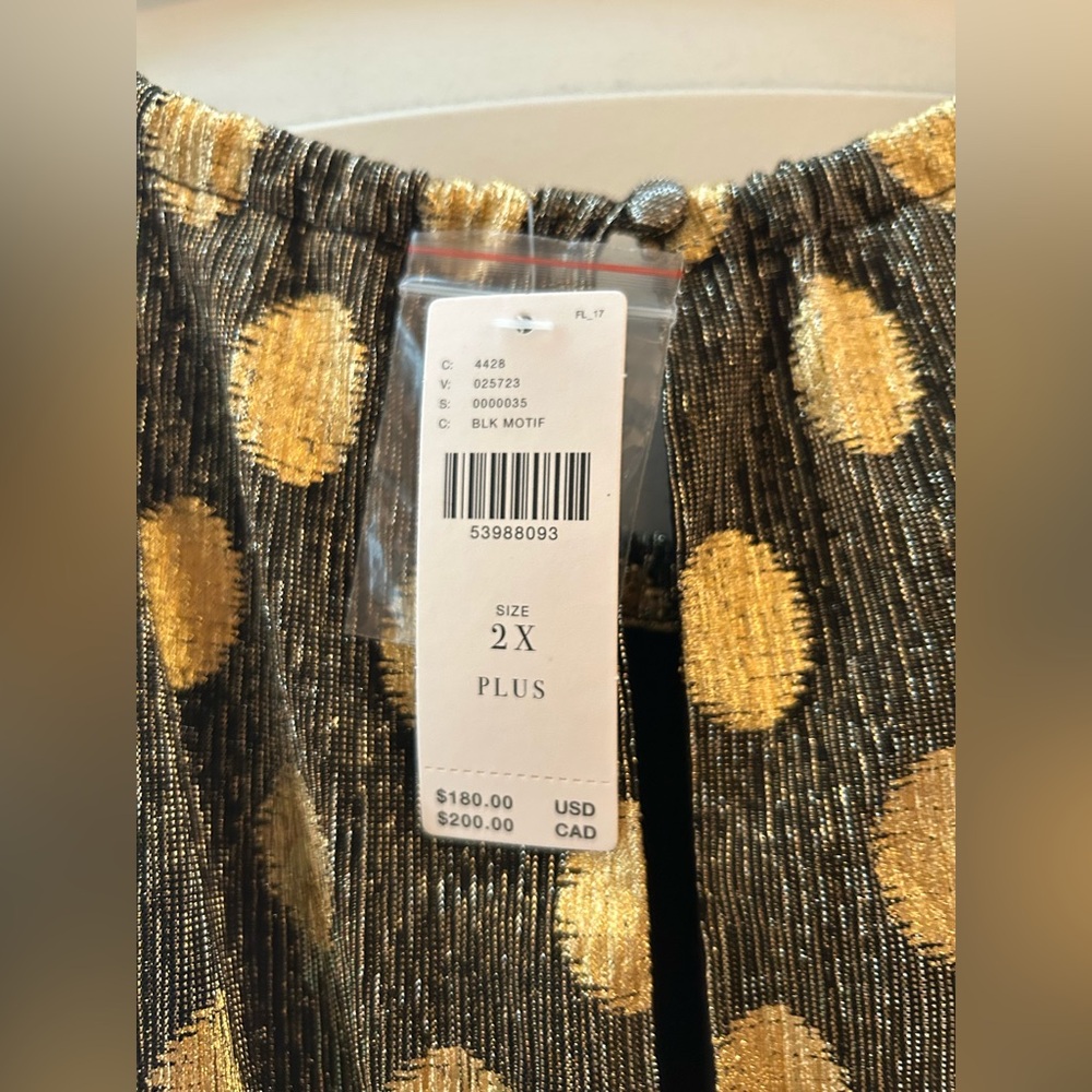 ANTHROPOLOGIE Sunday in Brooklyn Gold Confetti Halter Midi Dress, Size 2X, NWT - Picture 8 of 10